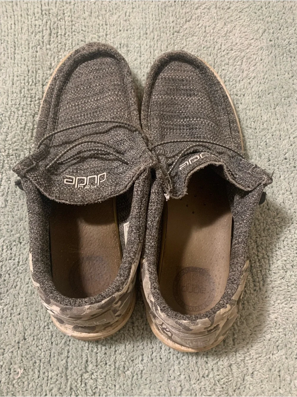 Hey Dude Men’s Grey Slip-On Shoes
